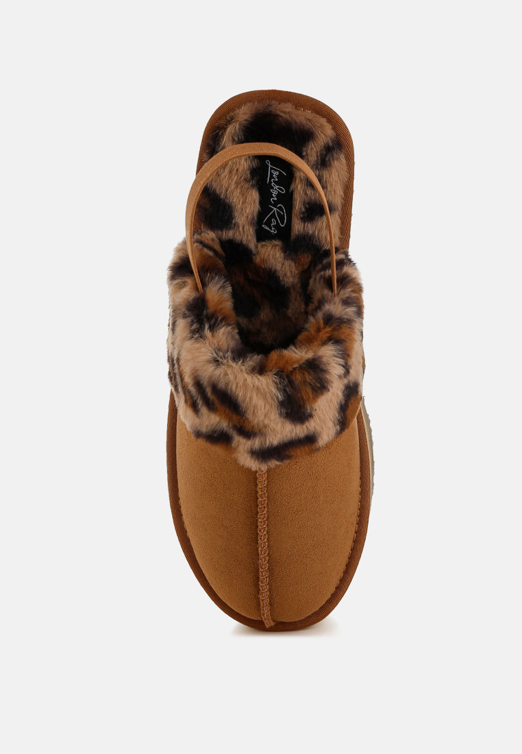 leopard faux fur platform classic slingback by ruw#color_tan