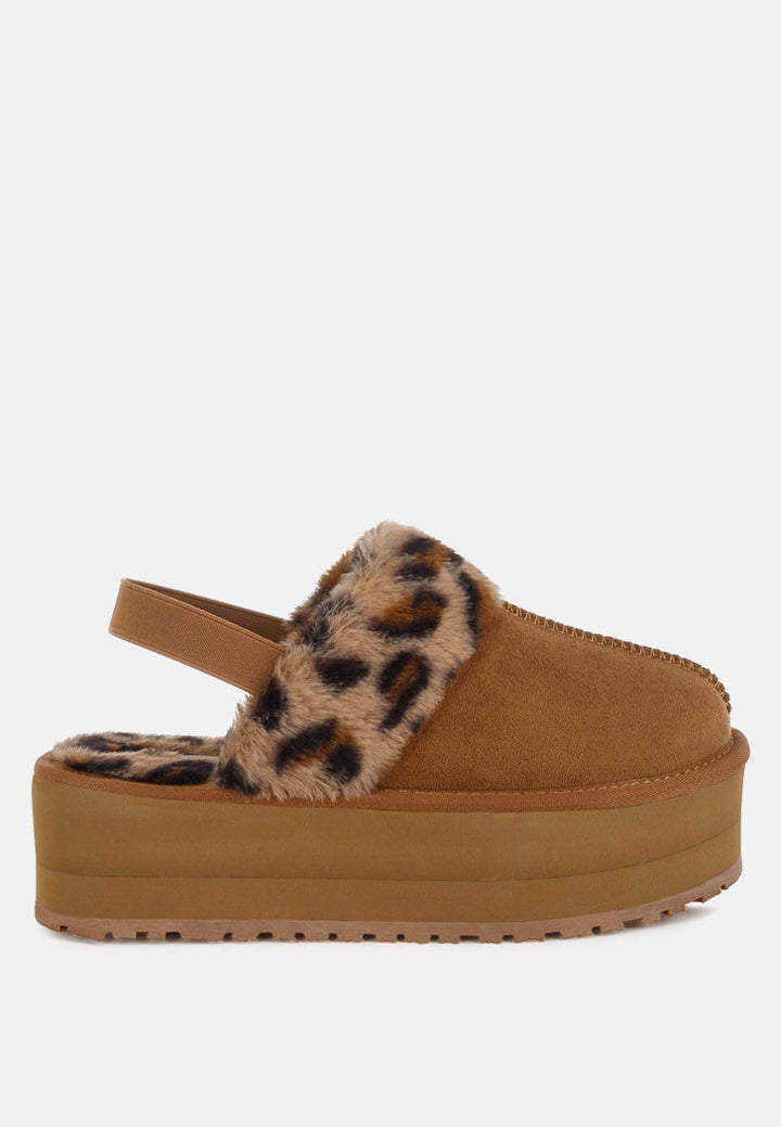 leopard faux fur platform classic slingback by ruw#color_tan