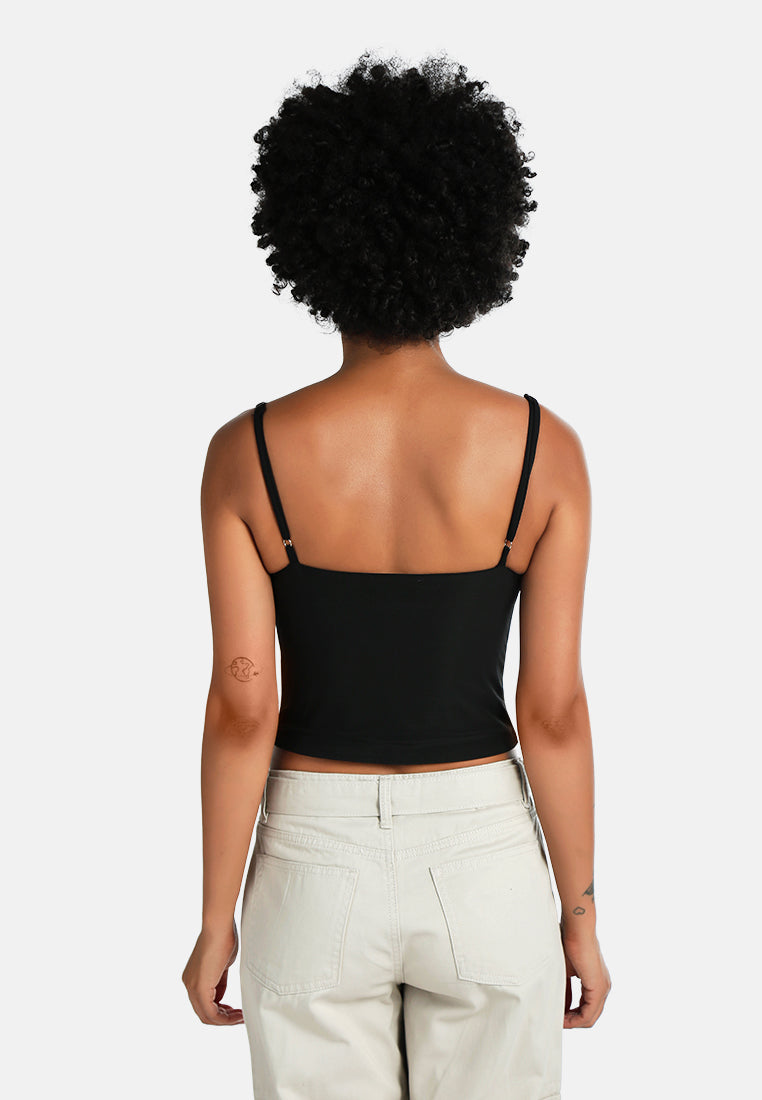 lace detail slip top#color_black