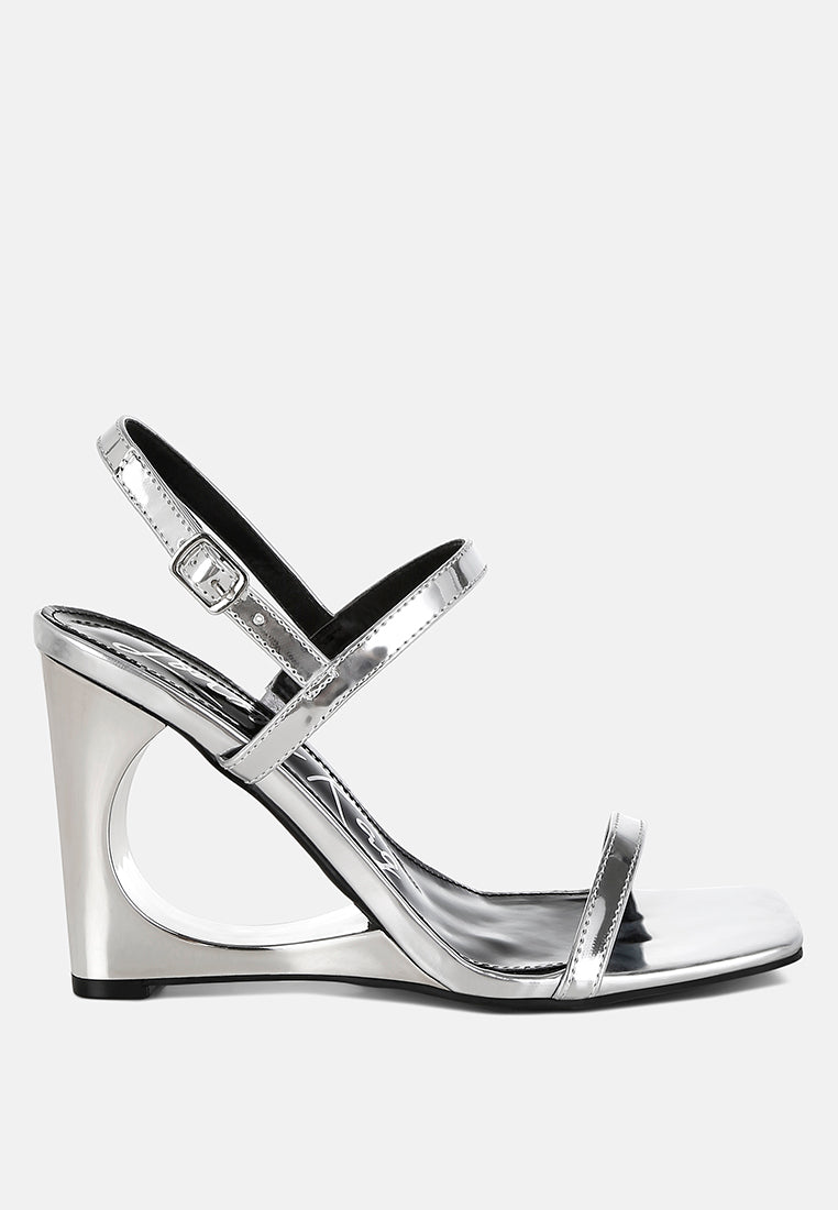 metallic fantasy wedge heel sandals by ruw#color_silver