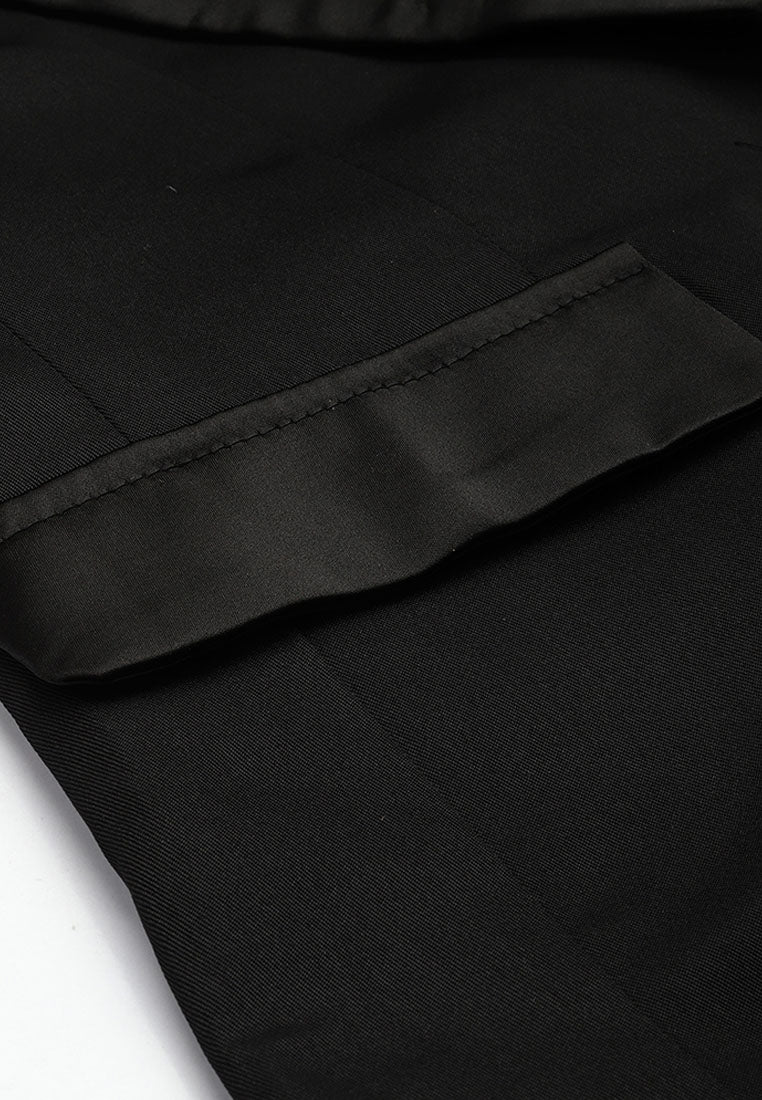 lapel collar buttoned blazer by ruw#color_black