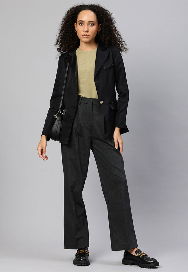 lapel collar buttoned blazer by ruw#color_black