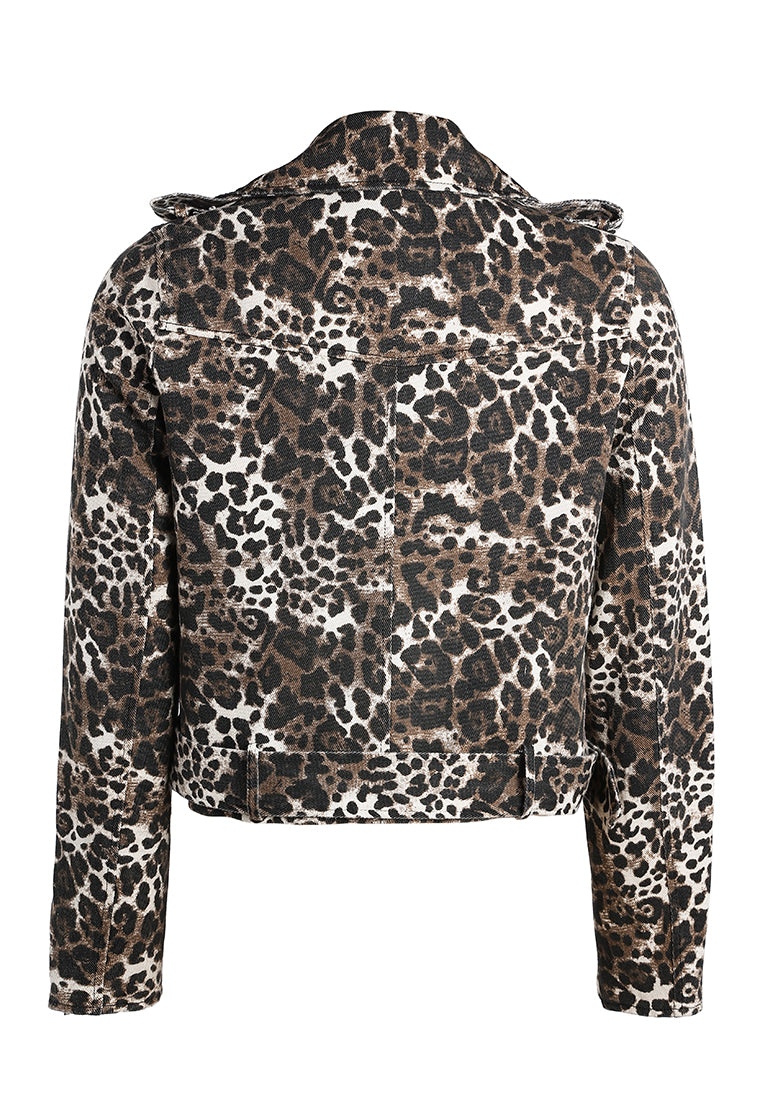 leopard print biker jacket by ruw#color_leopard-print