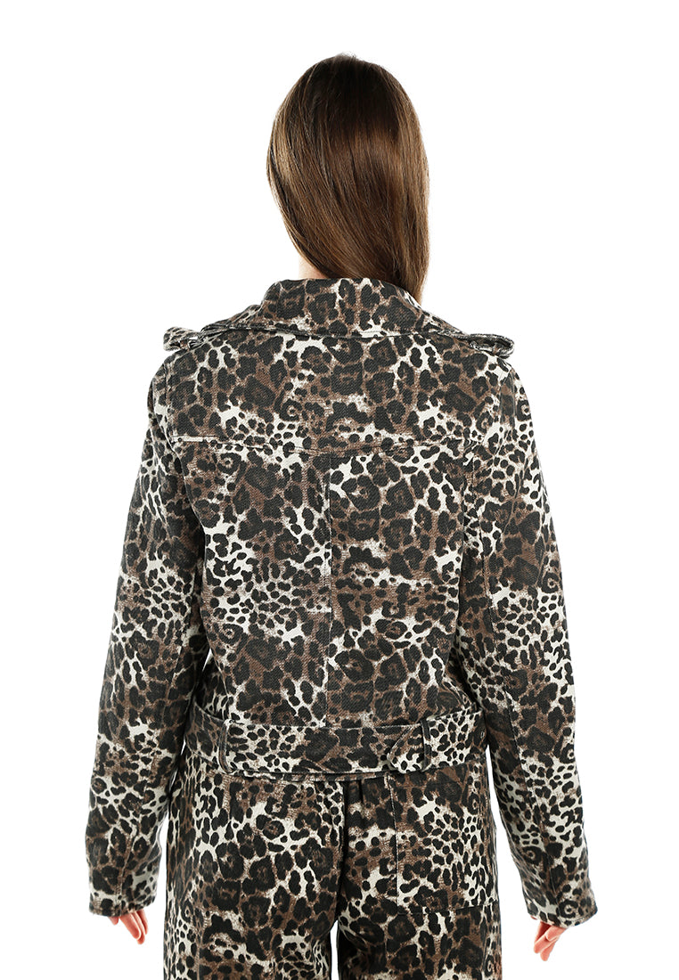 leopard print biker jacket by ruw#color_leopard