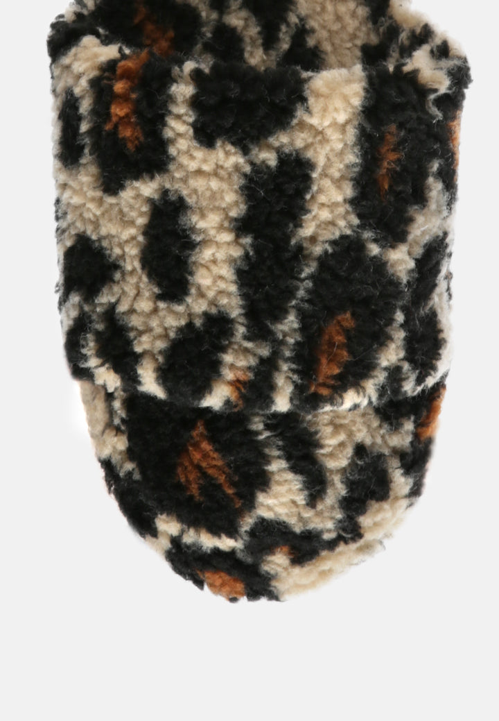 ulrika faux fur indoor flats#color_brown
