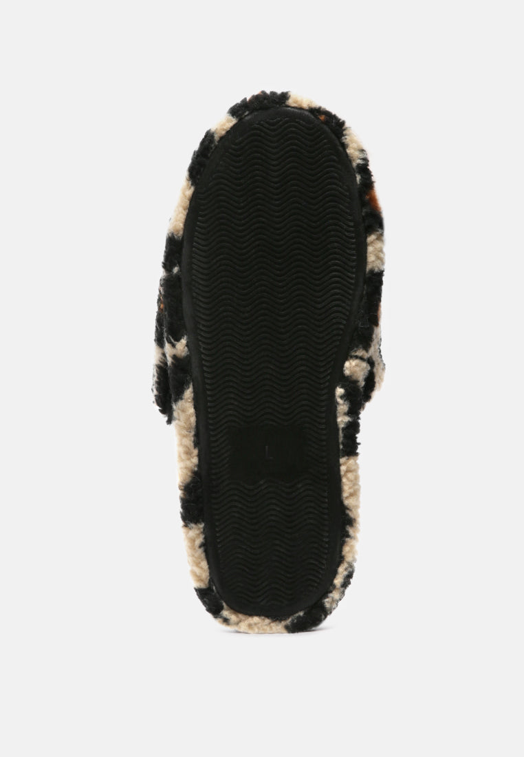 ulrika faux fur indoor flats#color_brown