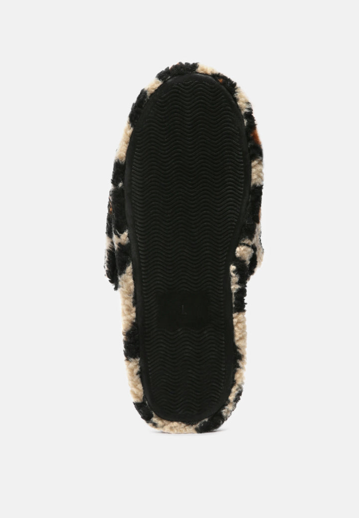 ulrika faux fur indoor flats#color_brown