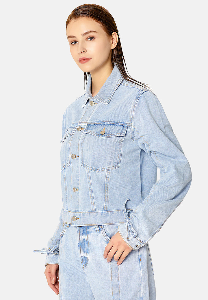 full sleeve denim jacket#color_light-blue
