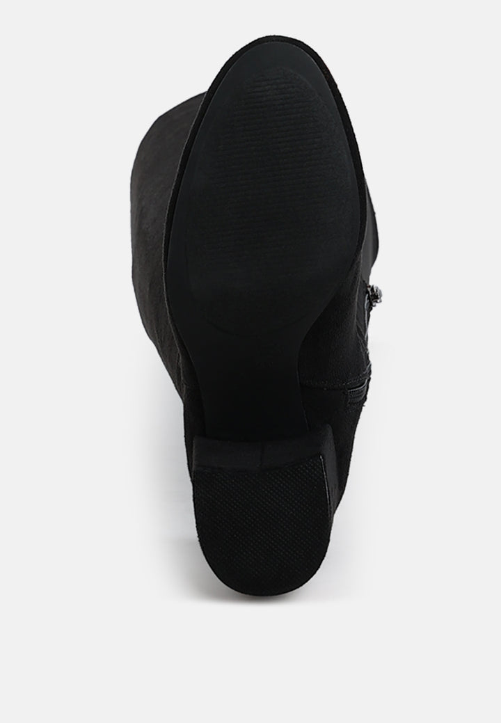 minimal drawstring detail knee-high boots by ruw#color_black