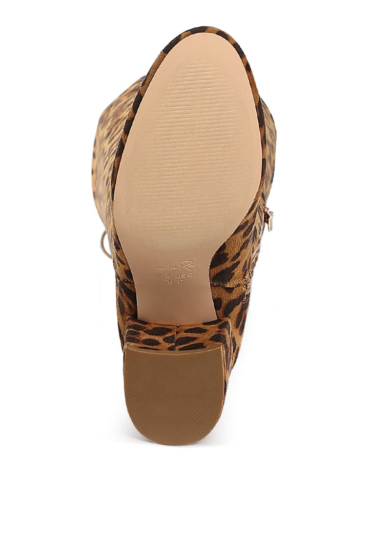 minimal drawstring detail knee-high boots by ruw#color_leopard