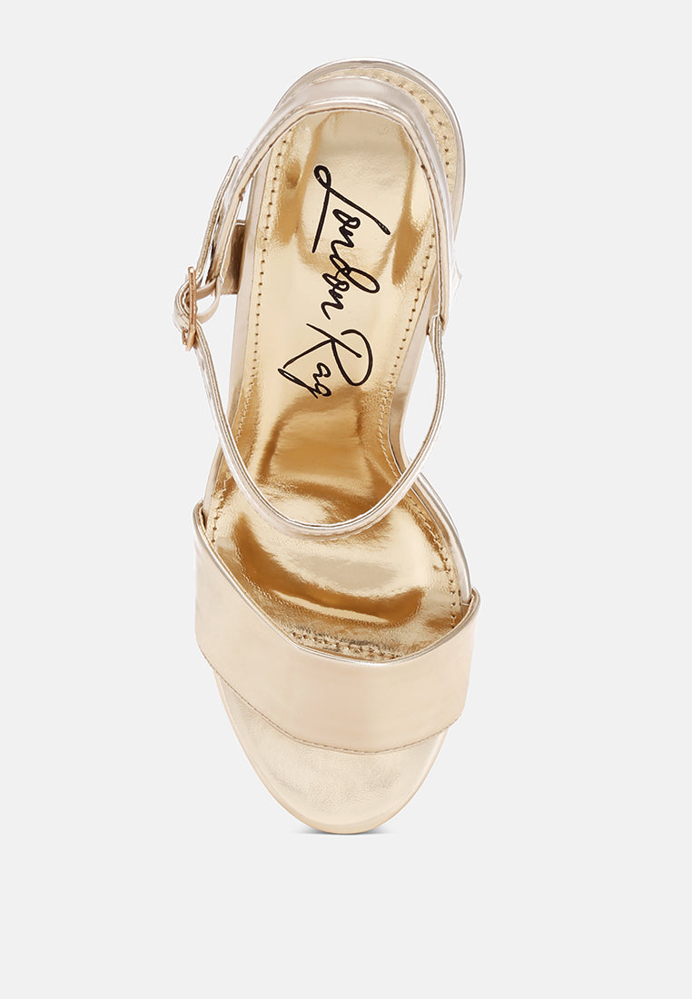 lilasta pin buckle platform block heels#color_gold-metallic