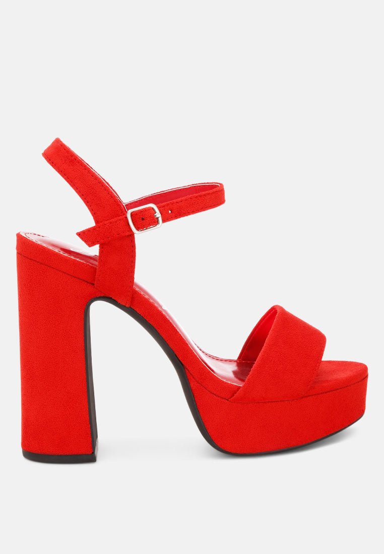 lilasta pin buckle platform block heels#color_red-suede