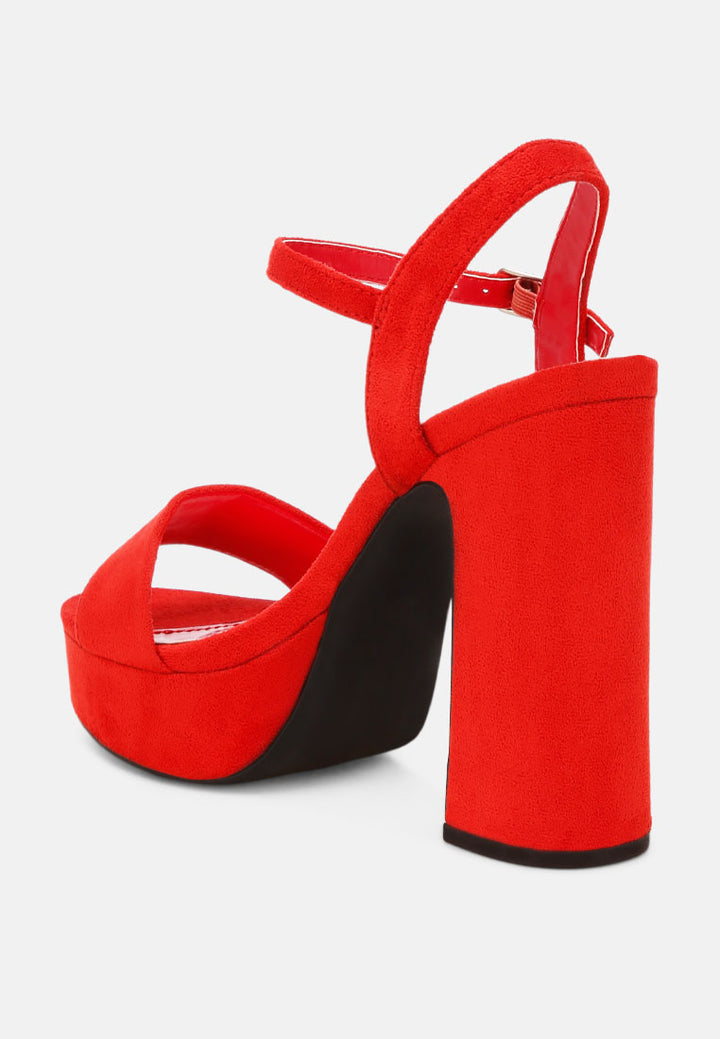 lilasta pin buckle platform block heels#color_red-suede