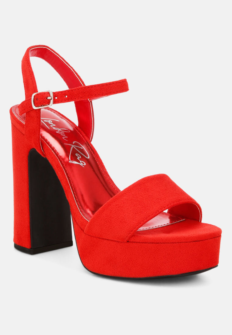 lilasta pin buckle platform block heels#color_red-suede