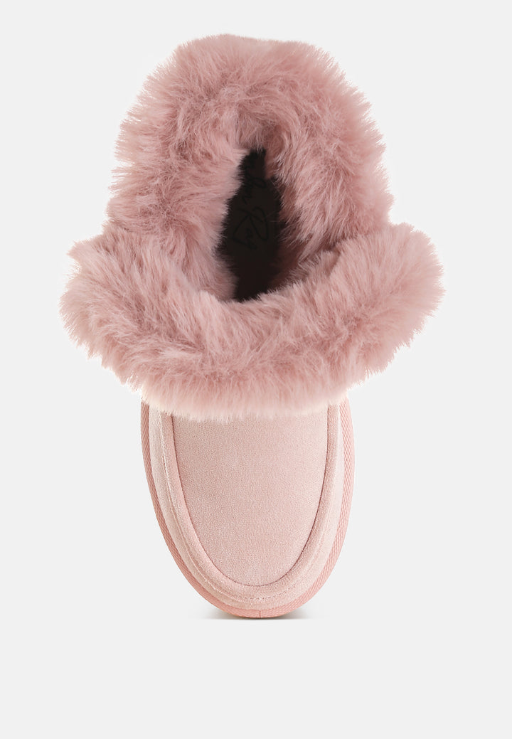 linka pin buckle detail snow boots#color_pink