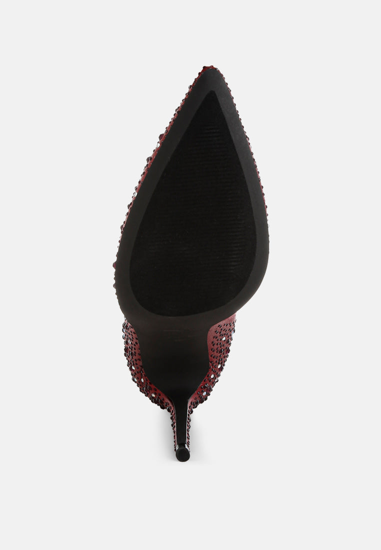 rhinestones embellished stiletto boots by ruw#color_burgundy