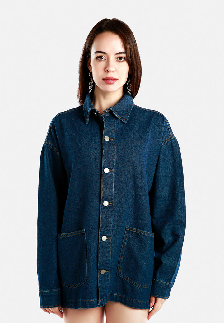 long denim jacket#color_dark-blue