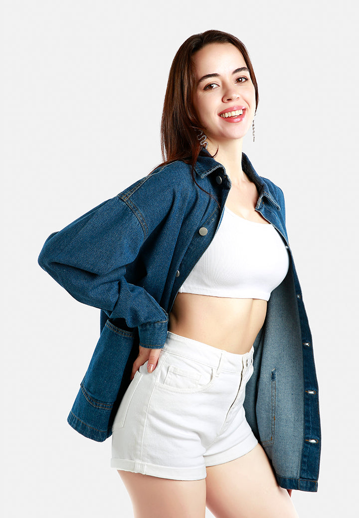 long denim jacket#color_mid-blue