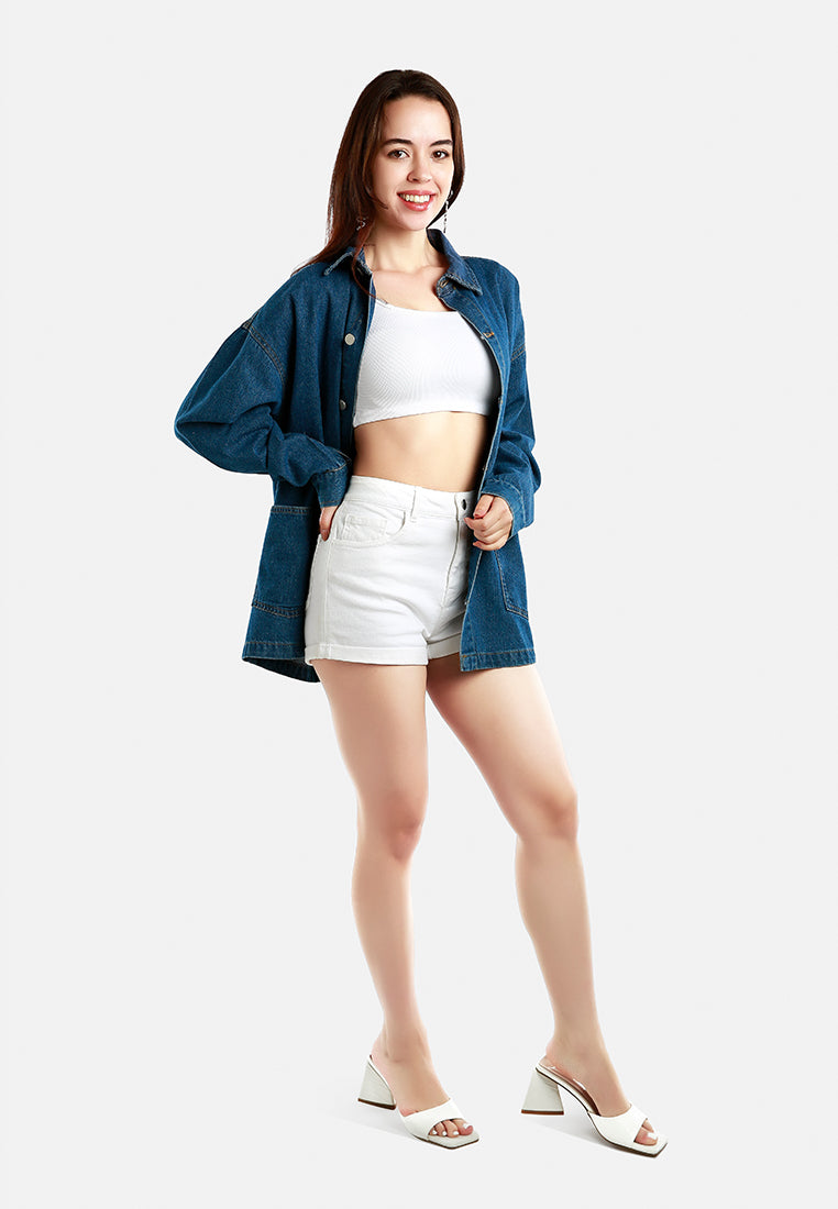 long denim jacket#color_mid-blue