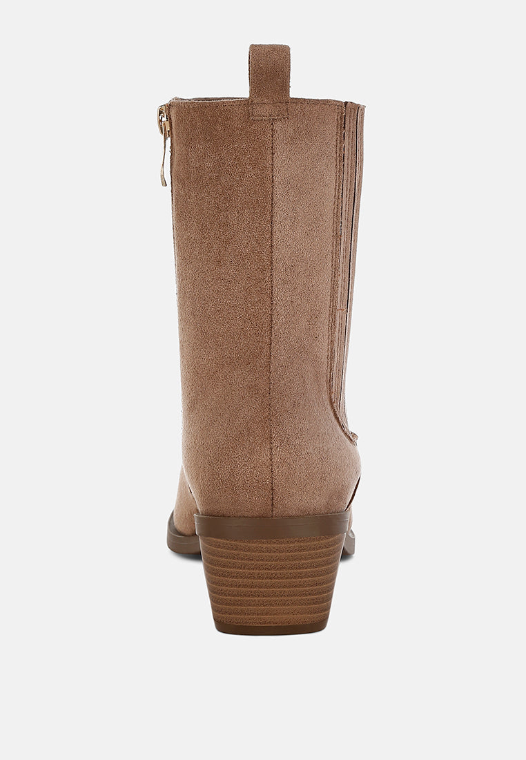 high ankle microfiber chelsea boots by ruw#color_beige