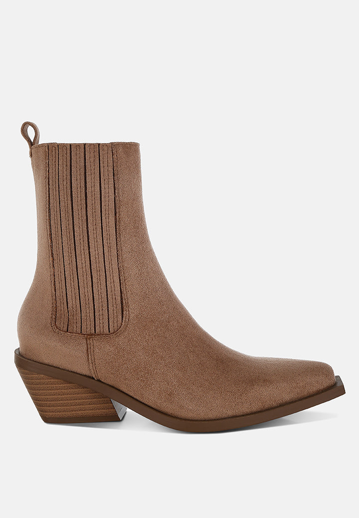 high ankle microfiber chelsea boots by ruw#color_beige
