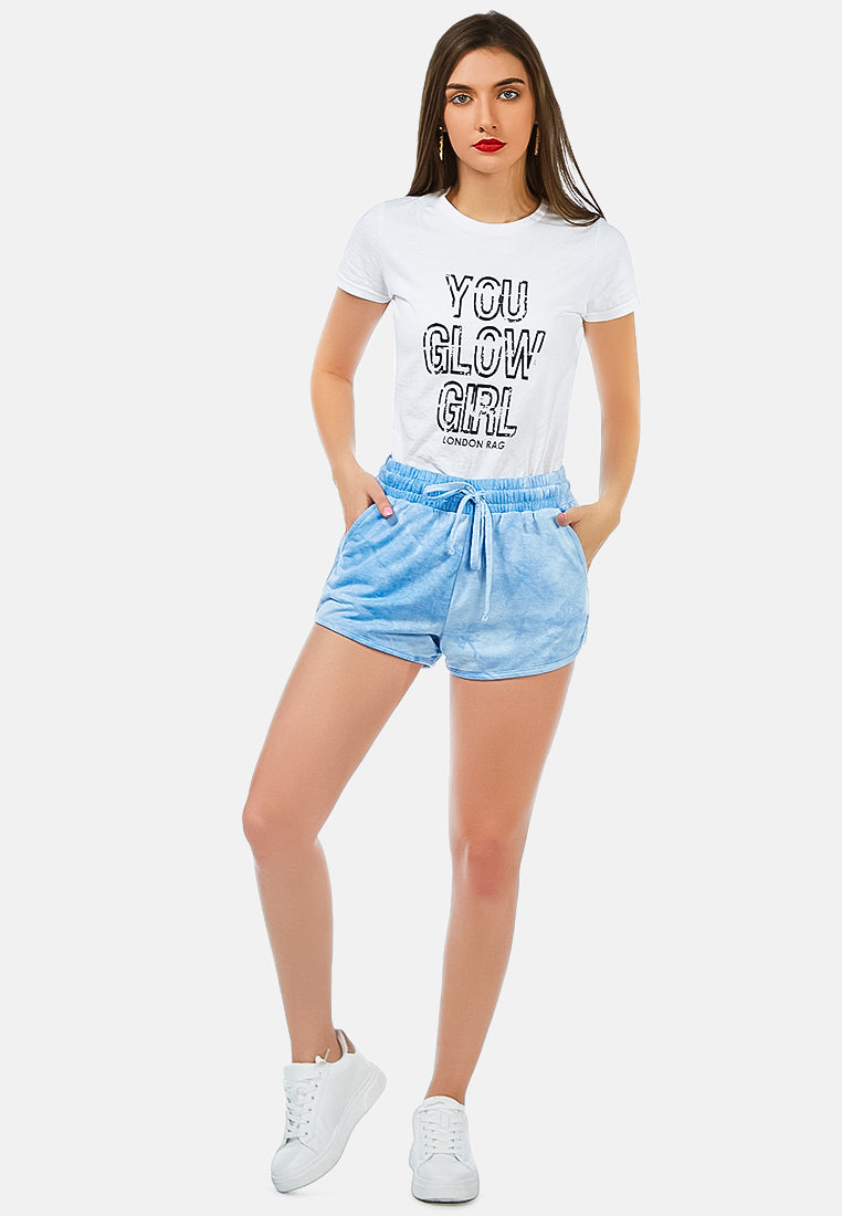 lounging around tie-dye shorts in blue#color_blue