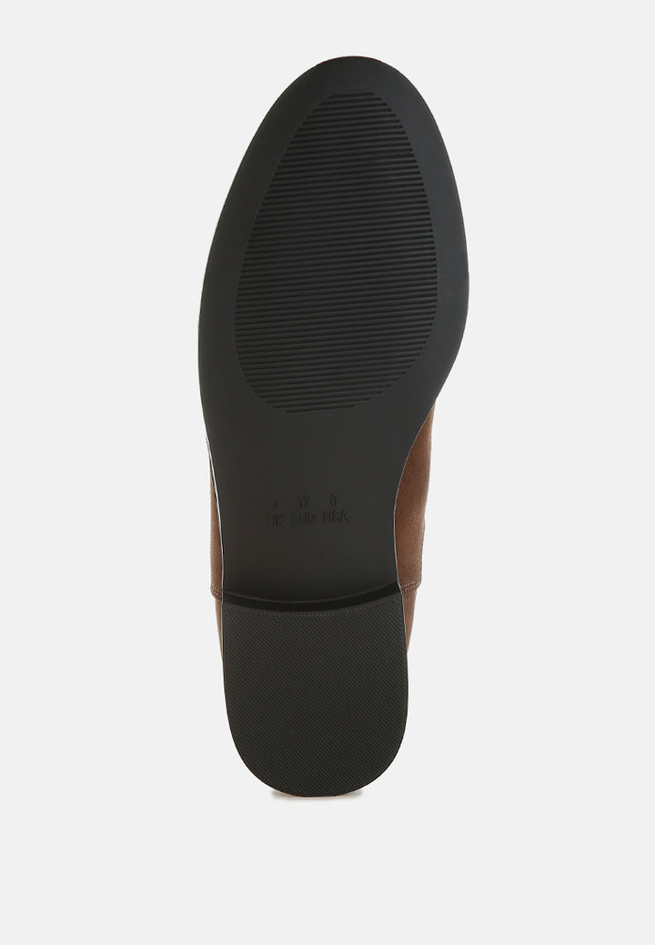 ayasa low block heel chelsea boots#color_brown