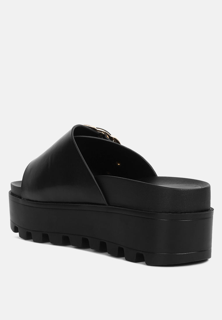 lug sole flatform sliders#color_black
