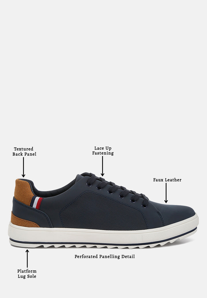 lug sole men's platform sneakers#color_navy