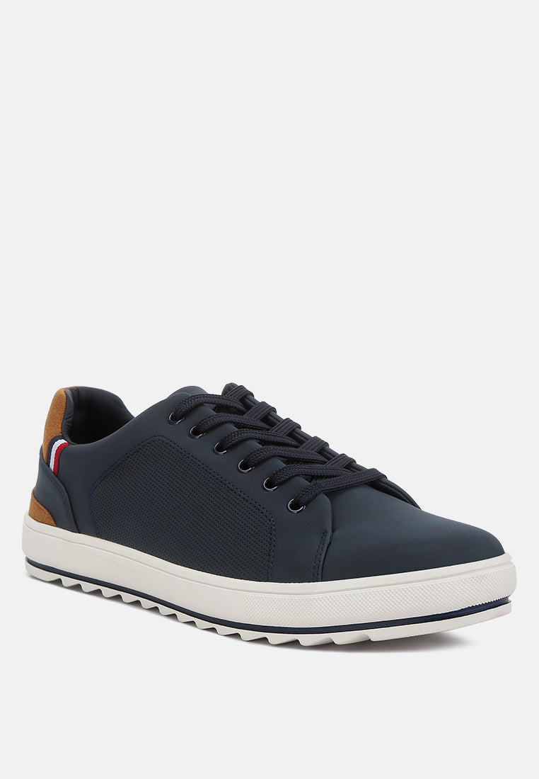 lug sole men's platform sneakers#color_navy