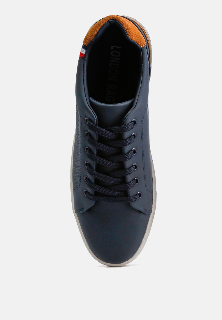 lug sole men's platform sneakers#color_navy