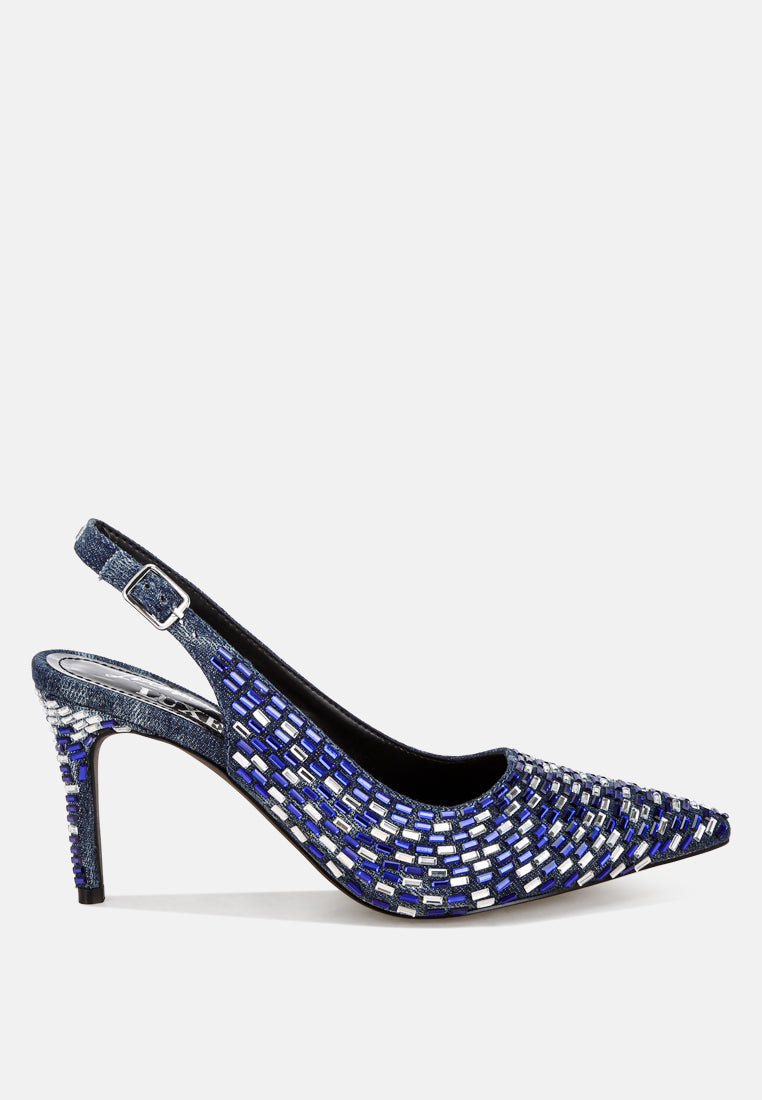 lutina rhinestones embellished slingback sandals#color_denim