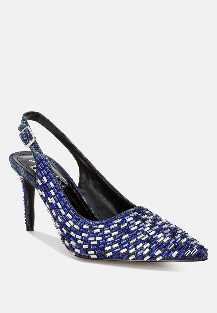 lutina rhinestones embellished slingback sandals#color_denim