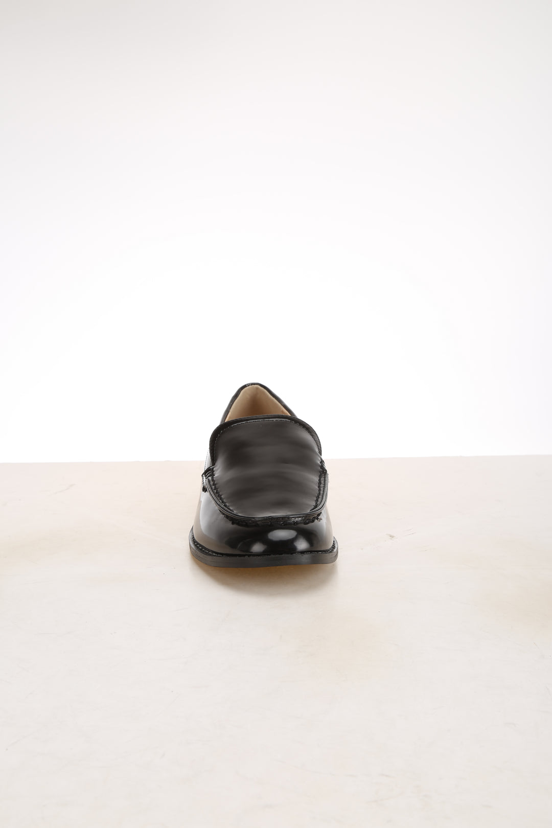 pleather stacked heel loafers#color_black
