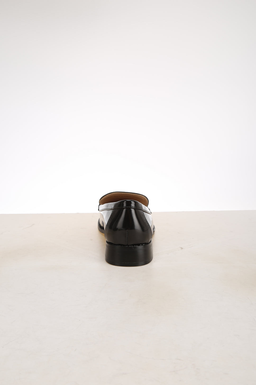 pleather stacked heel loafers#color_black
