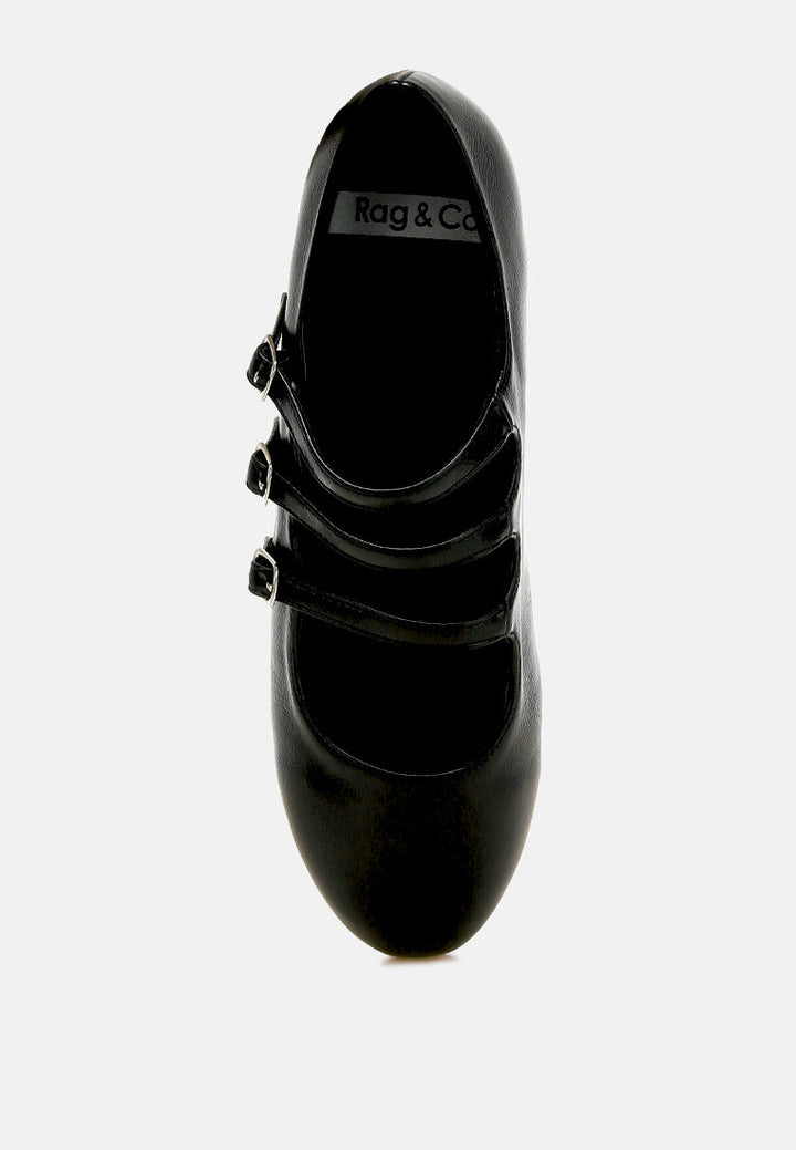 triple strap mary jane sandals by ruw#color_black