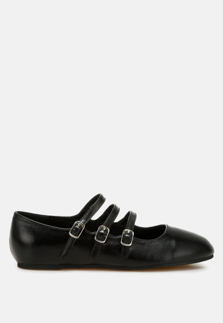 triple strap mary jane sandals by ruw#color_black