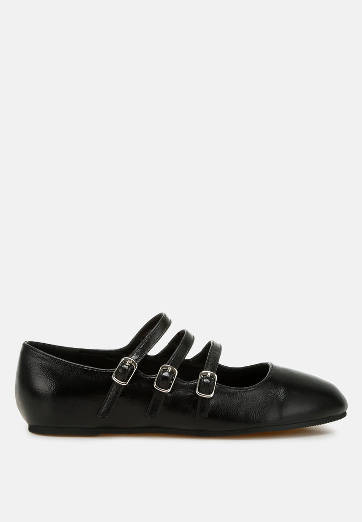 triple strap mary jane sandals by ruw#color_black