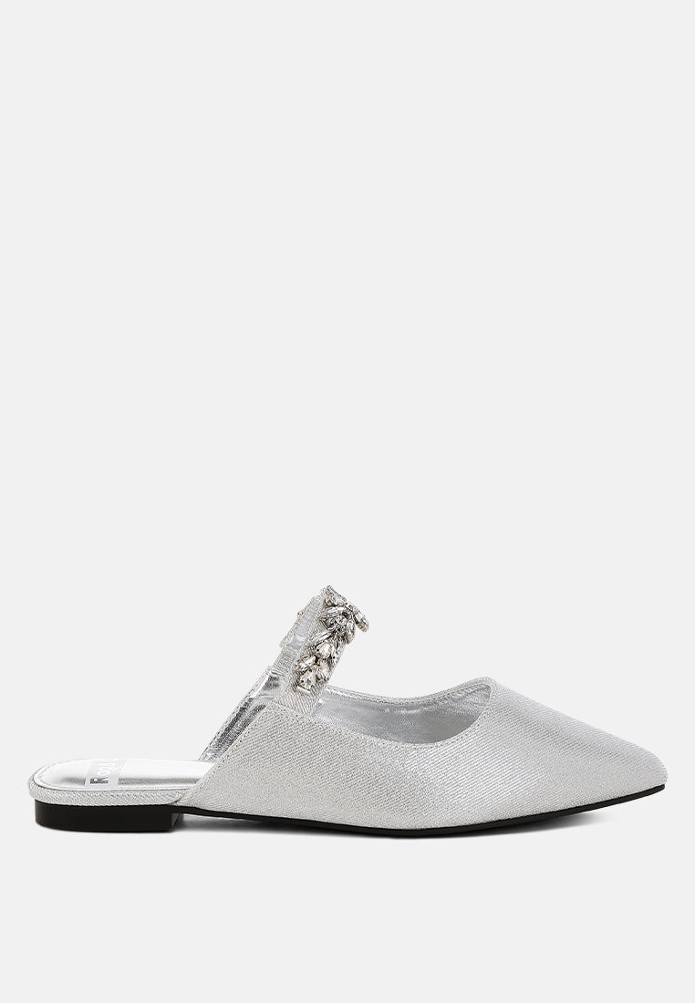 diamante strap glitter mules by ruw#color_silver