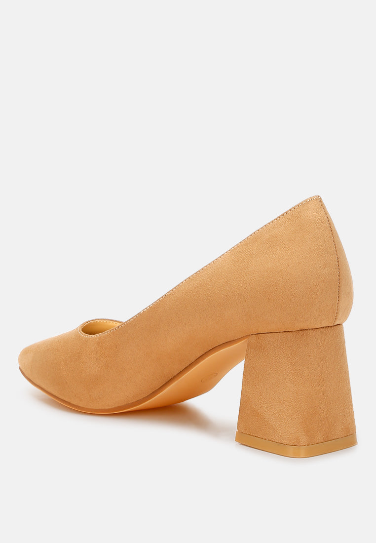 block feel pumps by ruw#color_beige