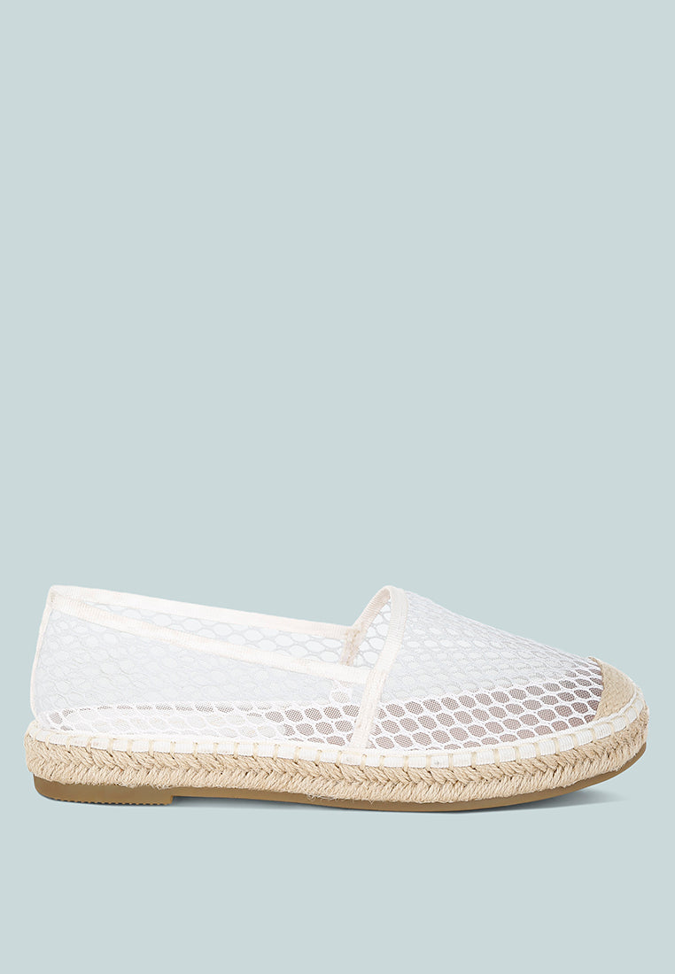 manara mesh espadrille loafers#color_white