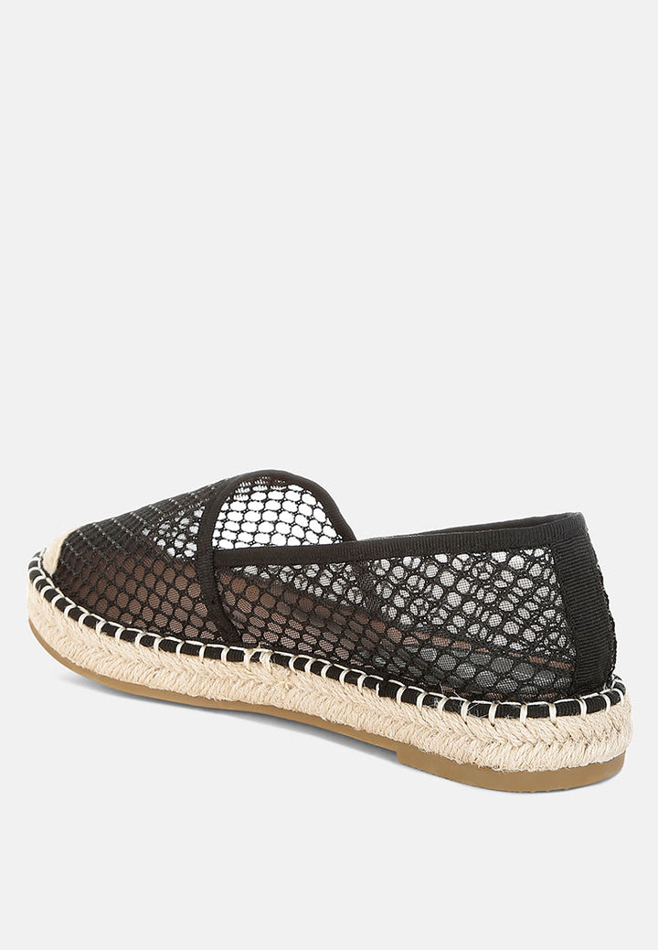 manara mesh espadrille loafers#color_black