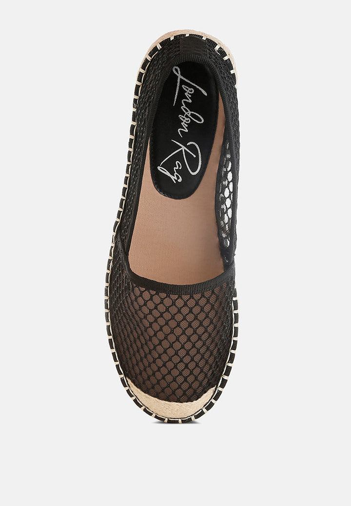 manara mesh espadrille loafers#color_black