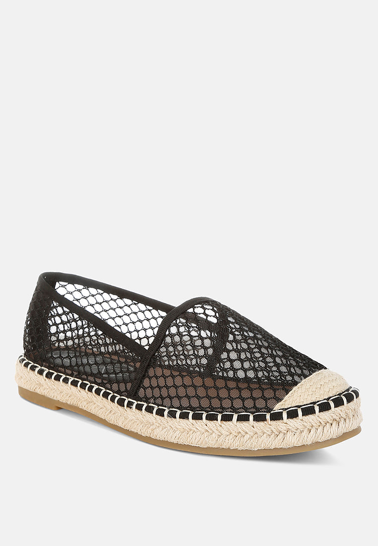 manara mesh espadrille loafers#color_black