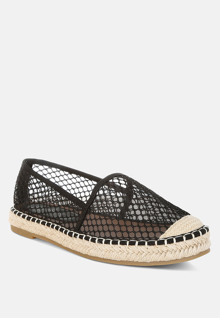 manara mesh espadrille loafers#color_black