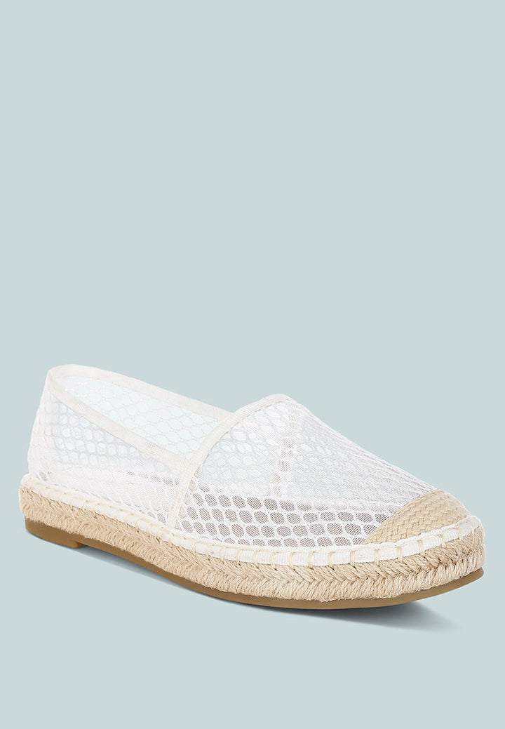 manara mesh espadrille loafers#color_white