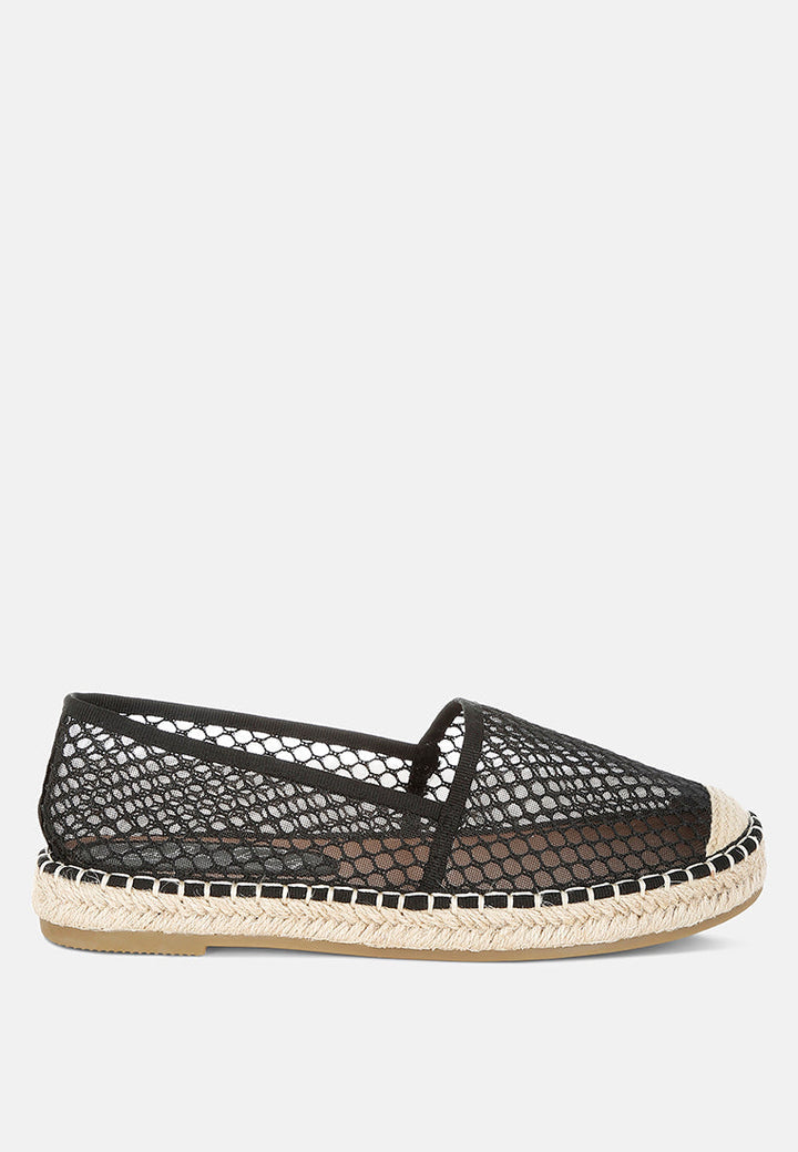 manara mesh espadrille loafers#color_black