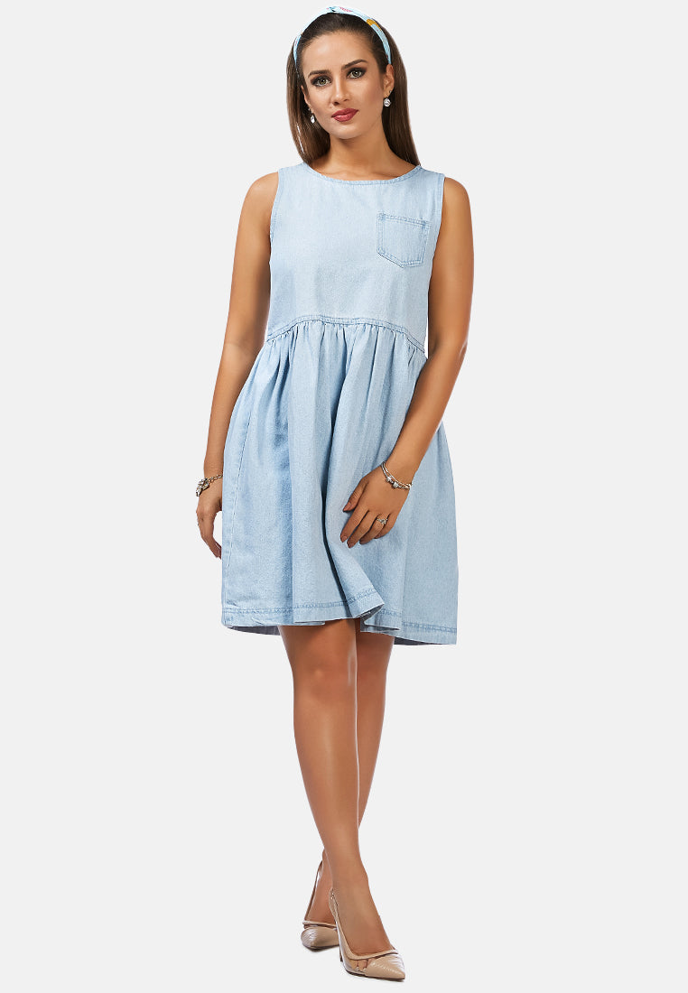 mark me honey denim dress#color_light-blue