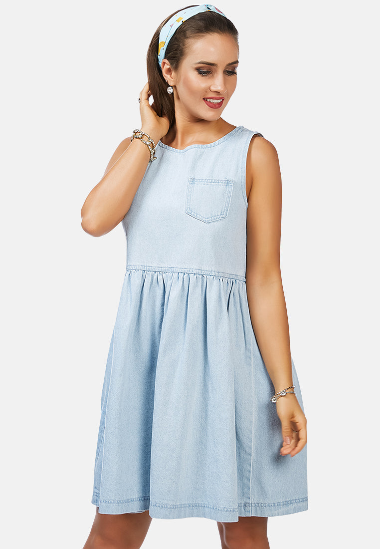 mark me honey denim dress#color_light-blue