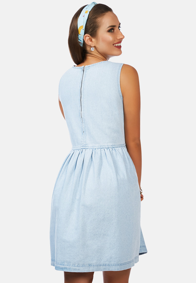 mark me honey denim dress#color_light-blue